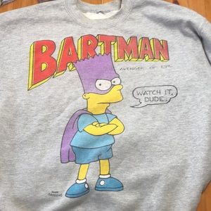 Simpsons Bartman l/s grey sweatshirt
